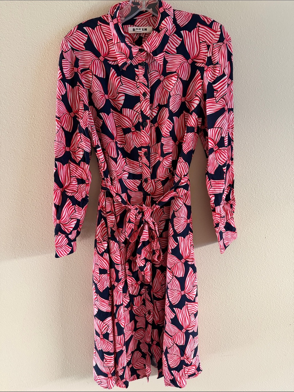Boden Kate Abstract Midi Shirt Dress size 8P - Picture 5 of 14